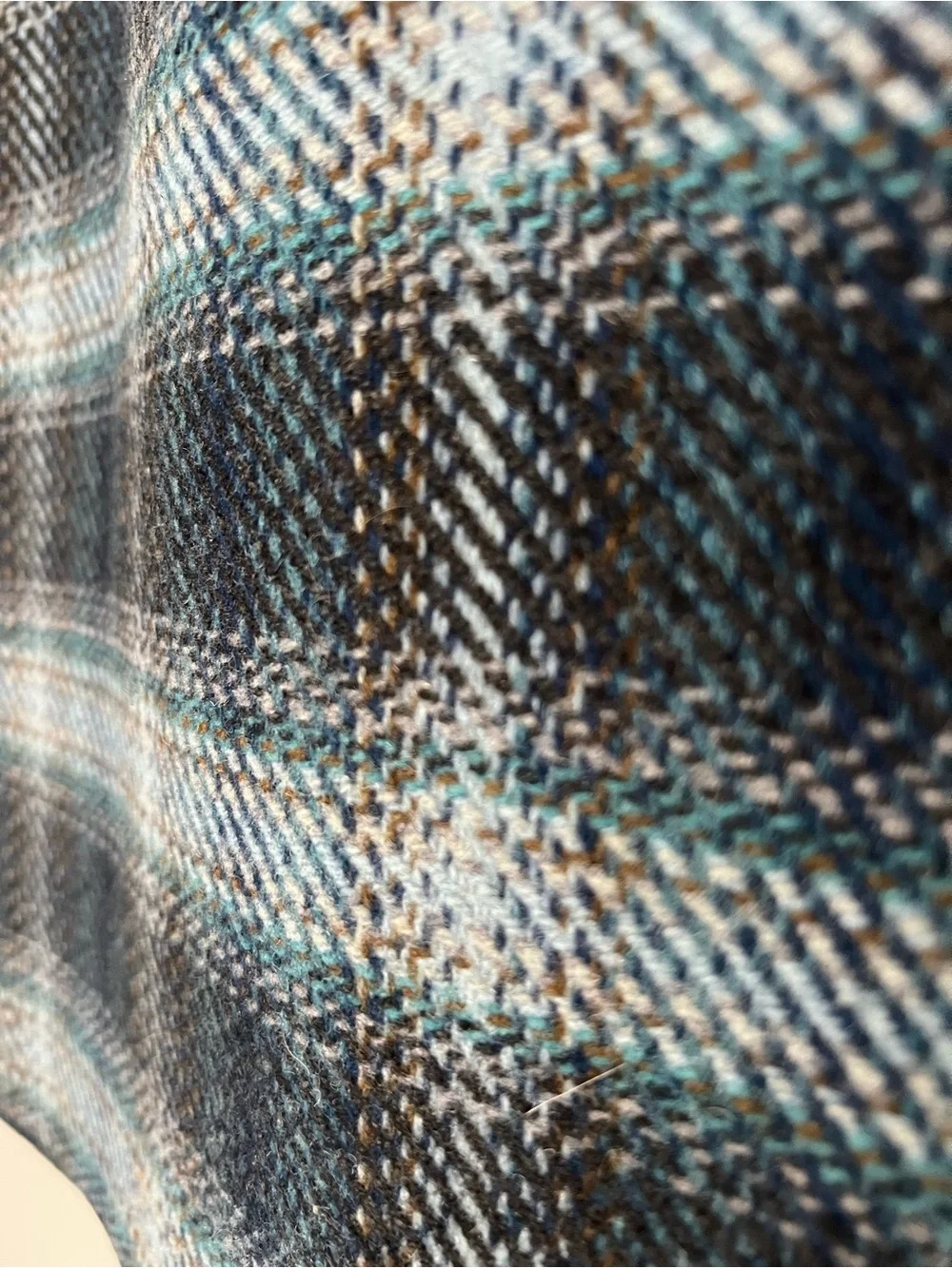 Talbots Wool Blend Blue Green Plaid Skirt Size 8 Dark Academia